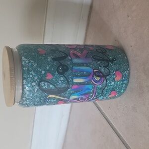 16 oz Nurse Glass Snowglobe Cup